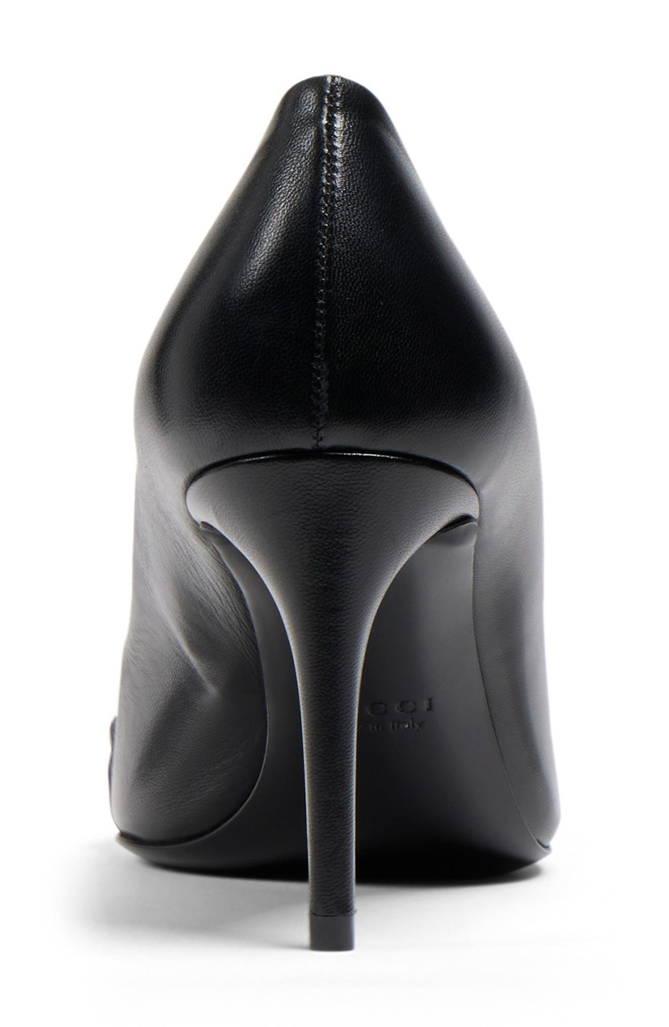 Donna Pointed Toe Horsebit Pump, Alternate, color, 1000 NERO