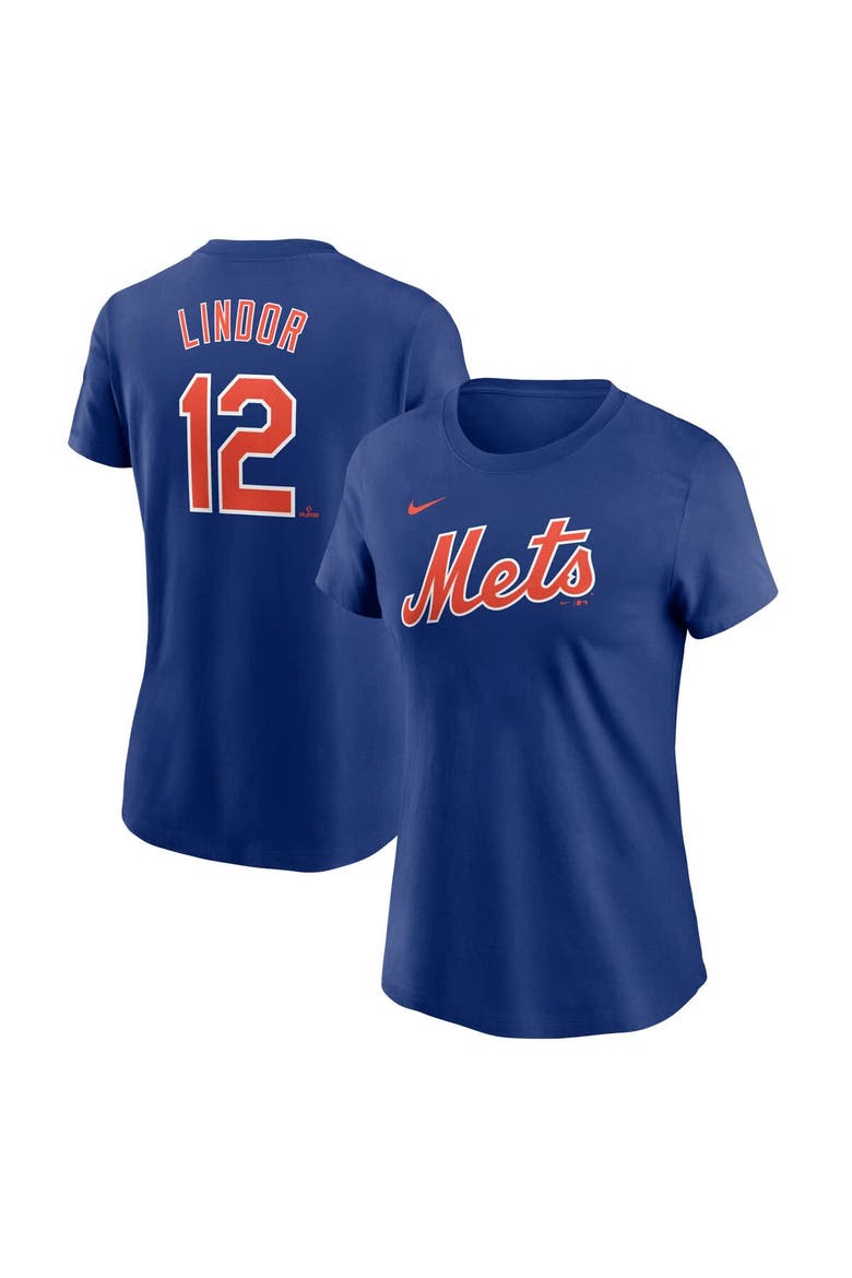 Women's Nike Francisco Lindor Royal New York Mets Fuse Name & Number T-Shirt, Alternate, color, Royal