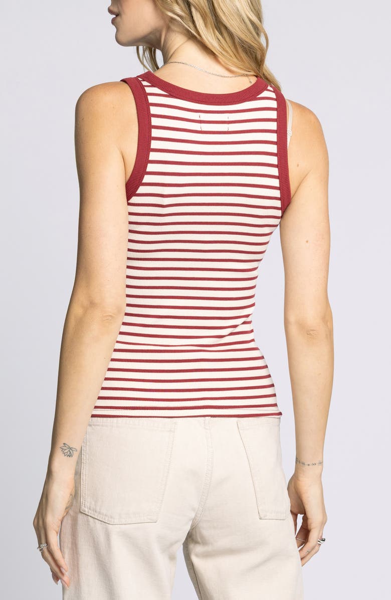 Thread & Supply Ellen Stretch Cotton Blend Rib Tank Top, Alternate, color, Sand Red