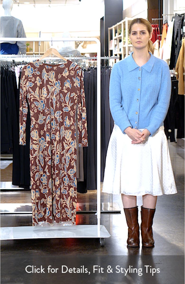 Morena Plissé Long Sleeve Midi Dress, sales video thumbnail