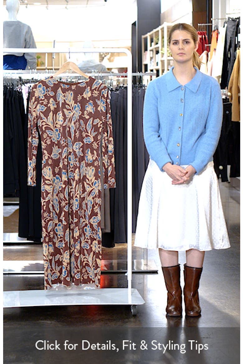 Morena Plissé Long Sleeve Midi Dress video