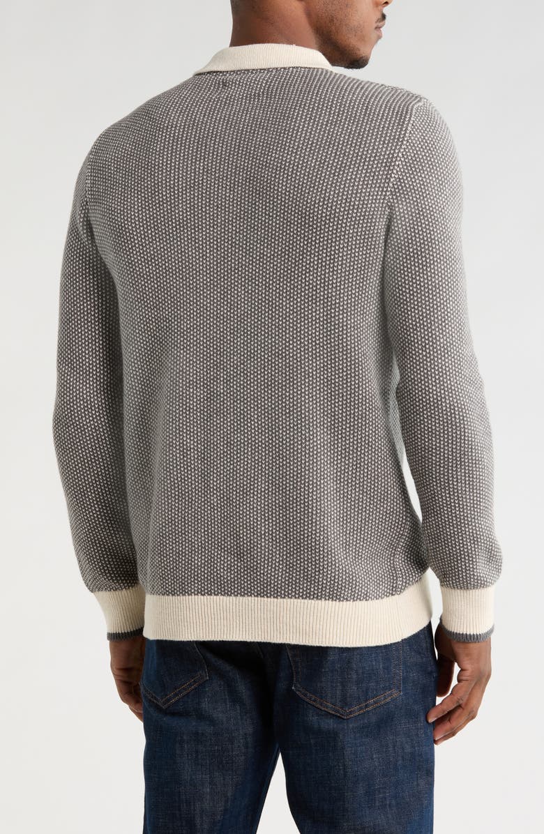 Barbour Long Sleeve Cotton Knit Polo, Alternate, color, Mist