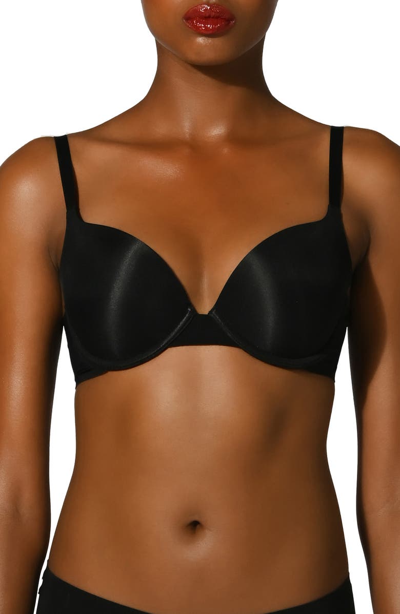 Wolford 3W Underwire Push-Up Bra, Main, color, Black