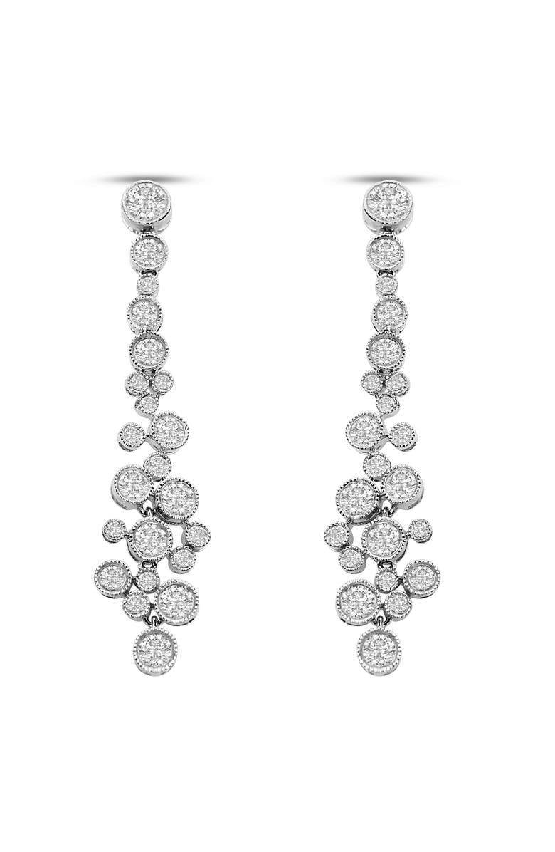 Haus of Brilliance 18K White Gold 3.15 Cttw Round Diamond Waterfall Drop Dangle Stud Earrings, Alternate, color, White