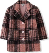 Pippa & Julie Kids' Nicole Oversized Plaid Coat