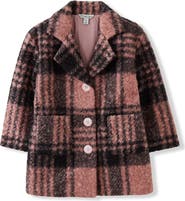 Pippa & Julie Kids' Nicole Oversized Plaid Coat