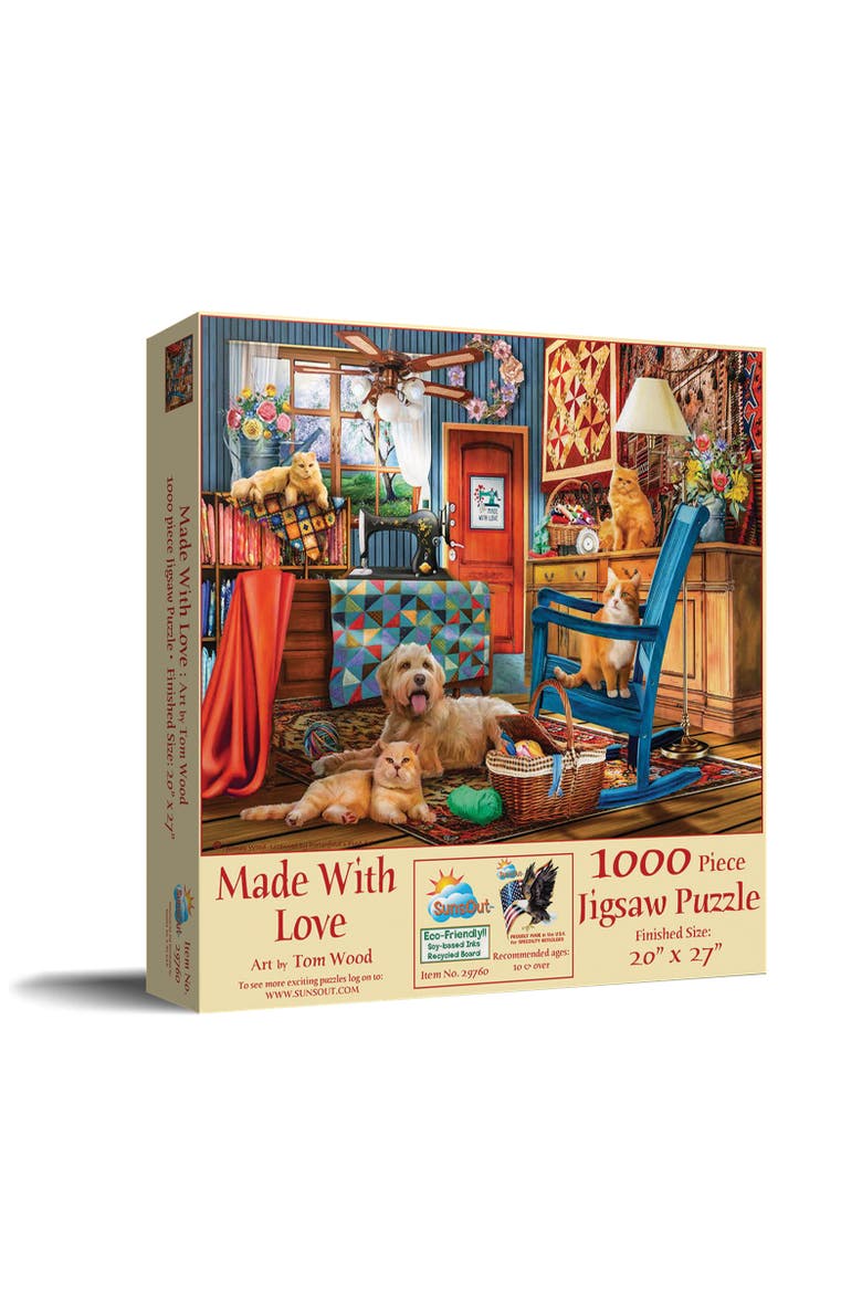 Made With Love 1000 piece Jigsaw Puzzle for Adults, Main, color, Multicolor