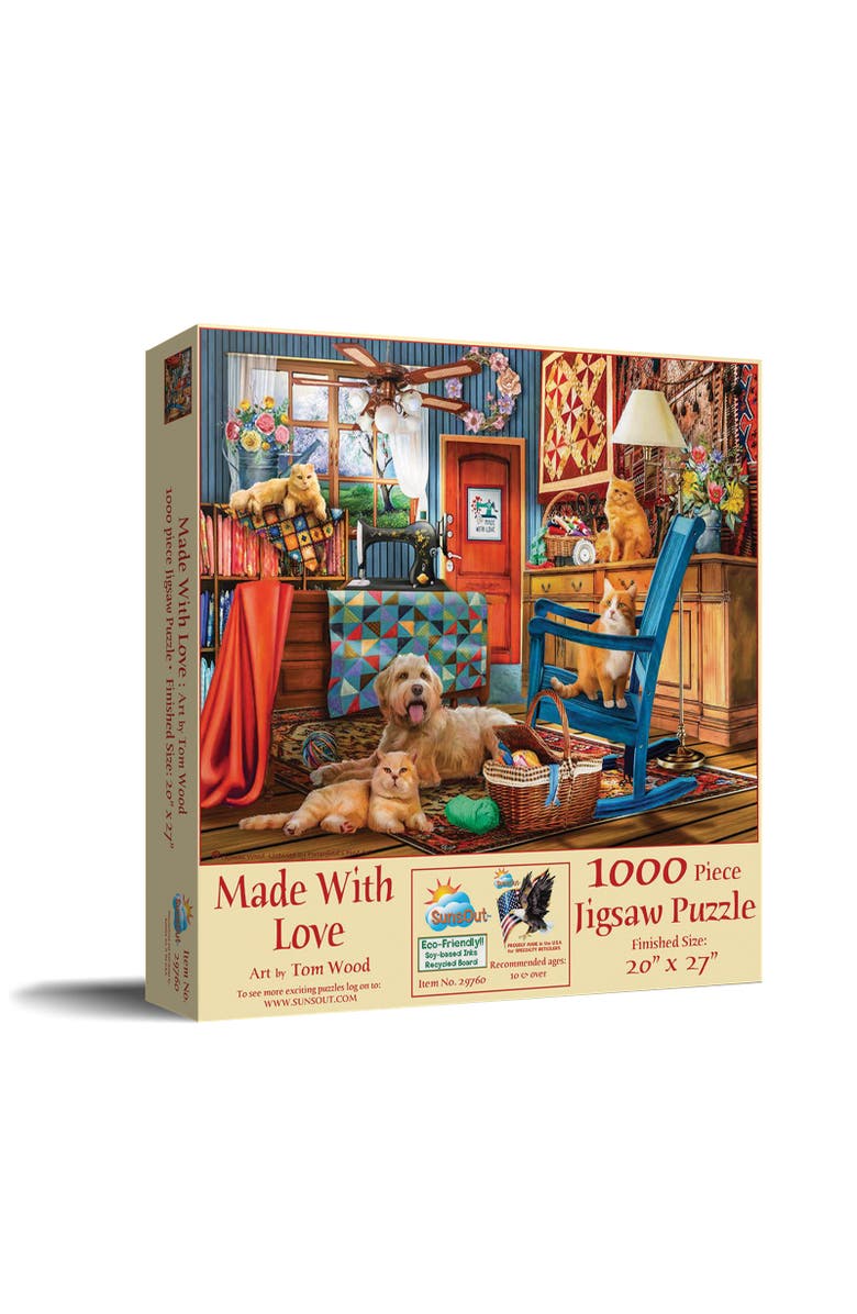 Sunsout Made With Love 1000 piece Jigsaw Puzzle for Adults, Main, color, Multicolor