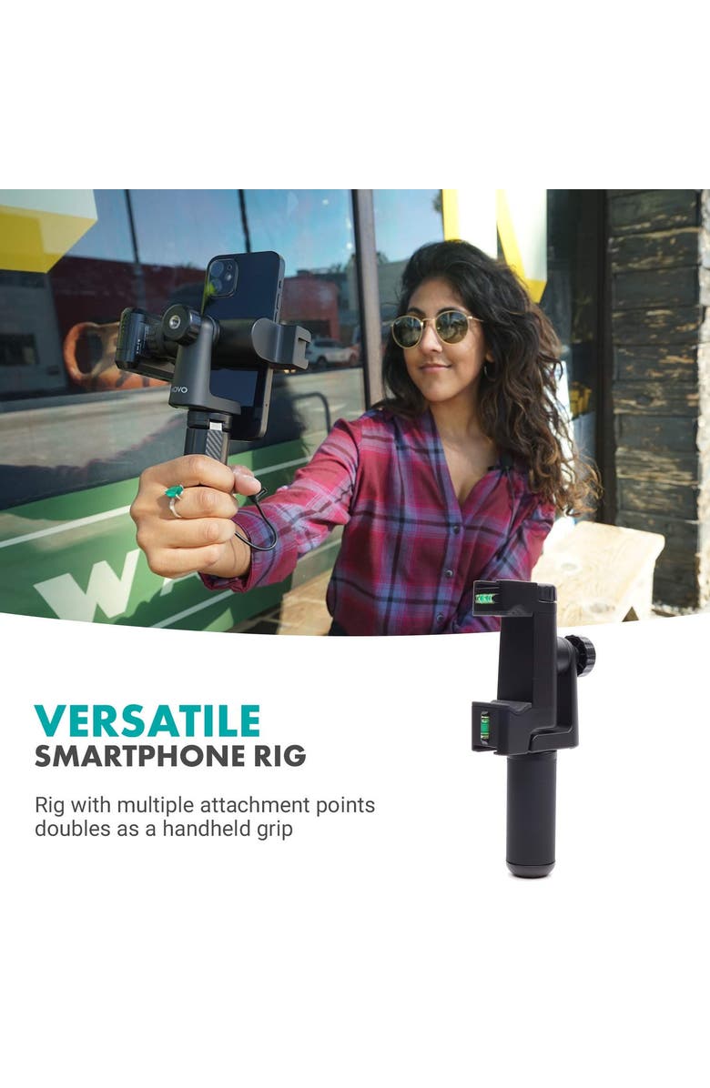 MOVO PR-3 Rotating Smartphone Grip Handle Rig with Vertical and Horizontal Positions, Alternate, color, Black