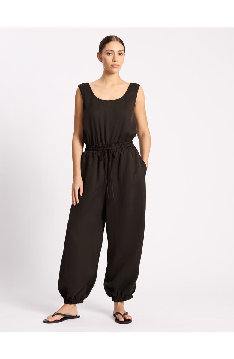 Albaray Tencel Balloon Leg Jumpsuit, Main, color, Chocolate