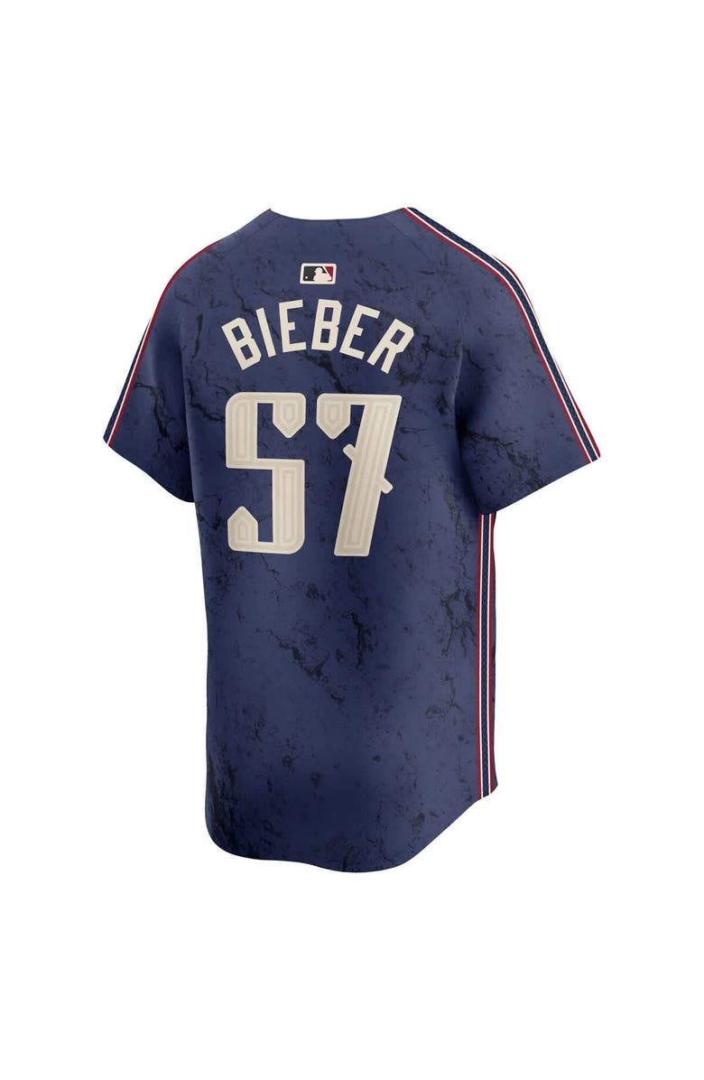 Nike Men's Nike Shane Bieber Navy Cleveland Guardians City Connect Limited Player Jersey, Alternate, color, 