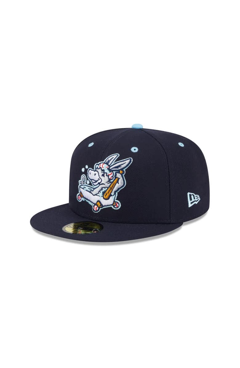 New Era Men's New Era  Navy Binghamton Rumble Ponies Theme Nights 59FIFTY Fitted Hat, Alternate, color, 