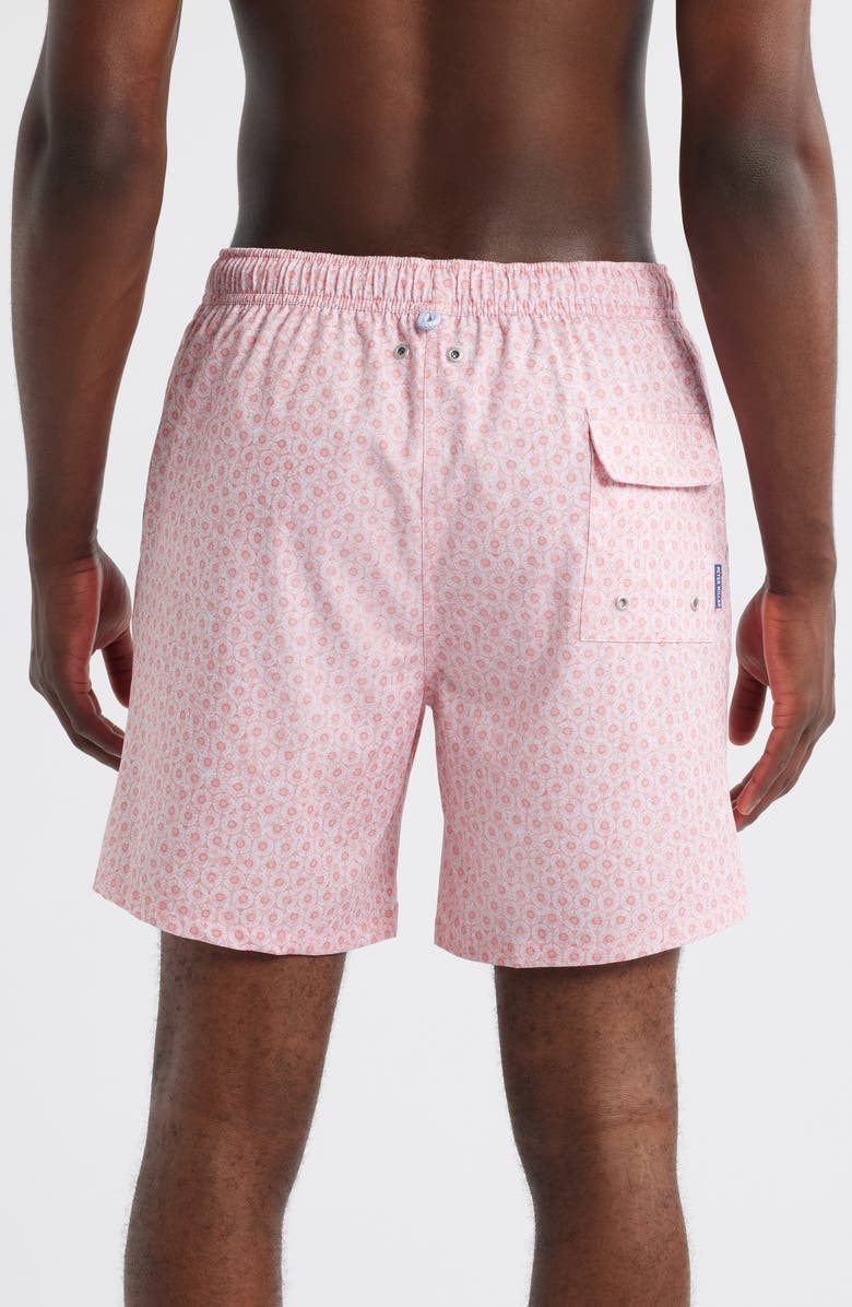 Peter Millar Pineapple Slice Swim Trunks, Alternate, color, Watermelon