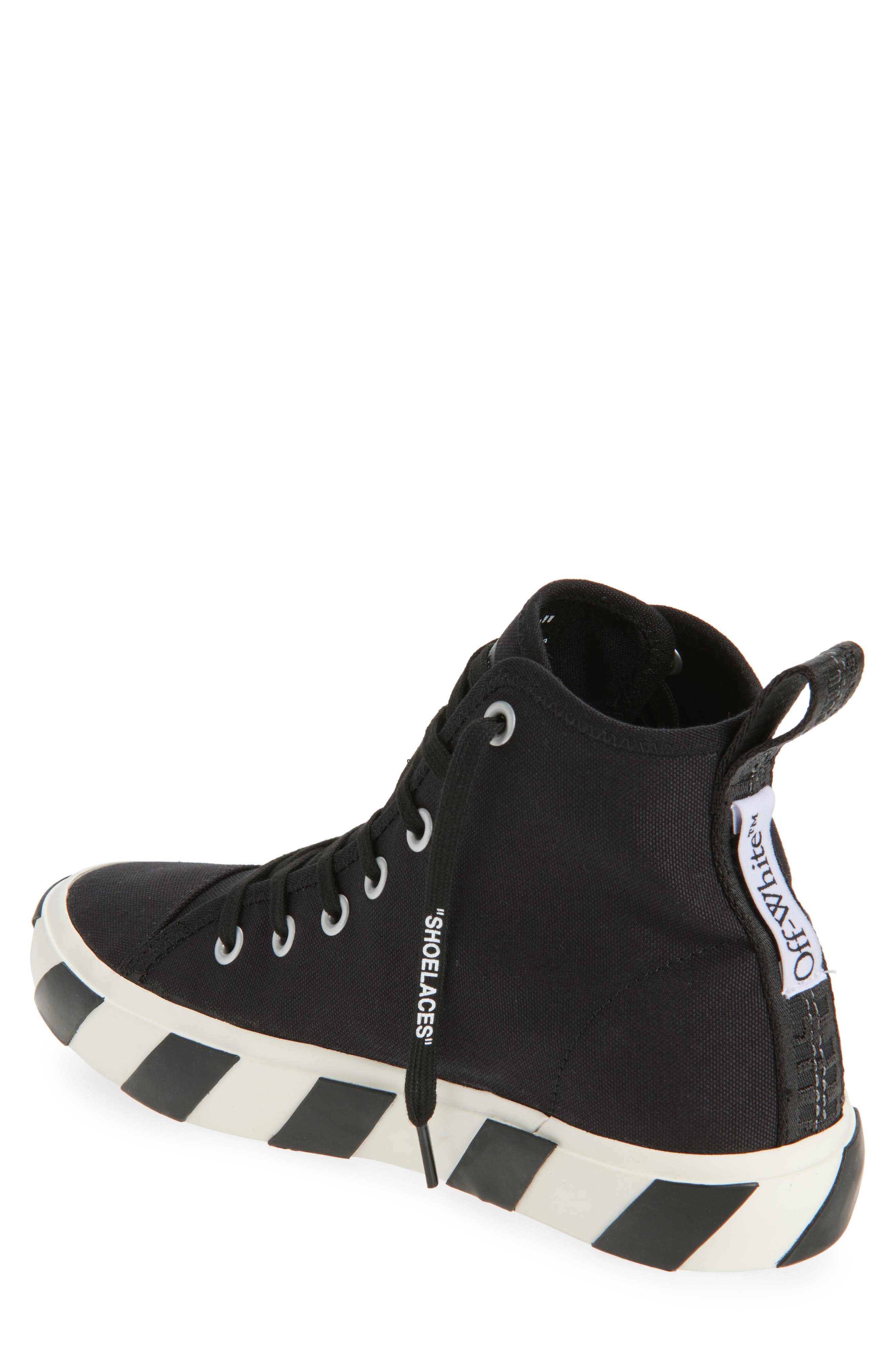 Off-White Mid Top Vulcanized Sneaker, Alternate, color, White And Canvas Black