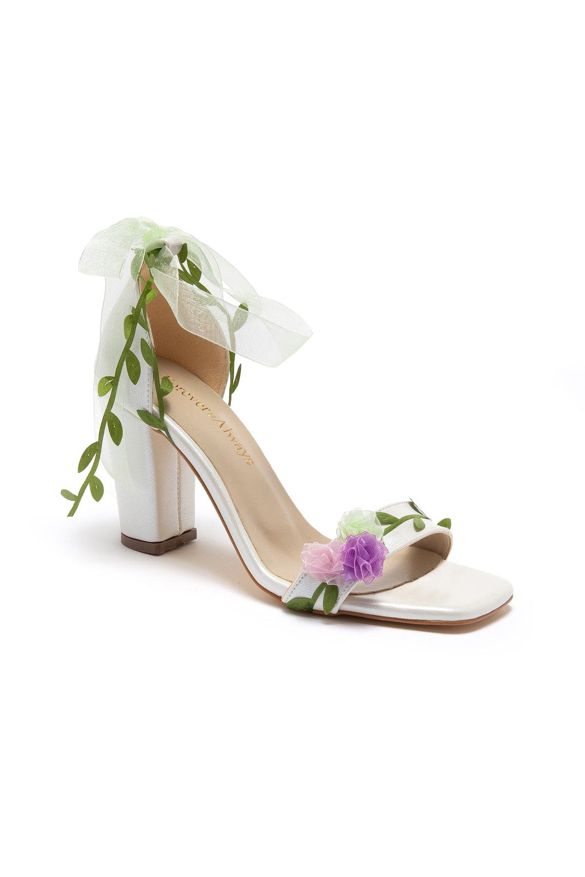 Blosse Floral Bridal Heels, Main, color, Ivory
