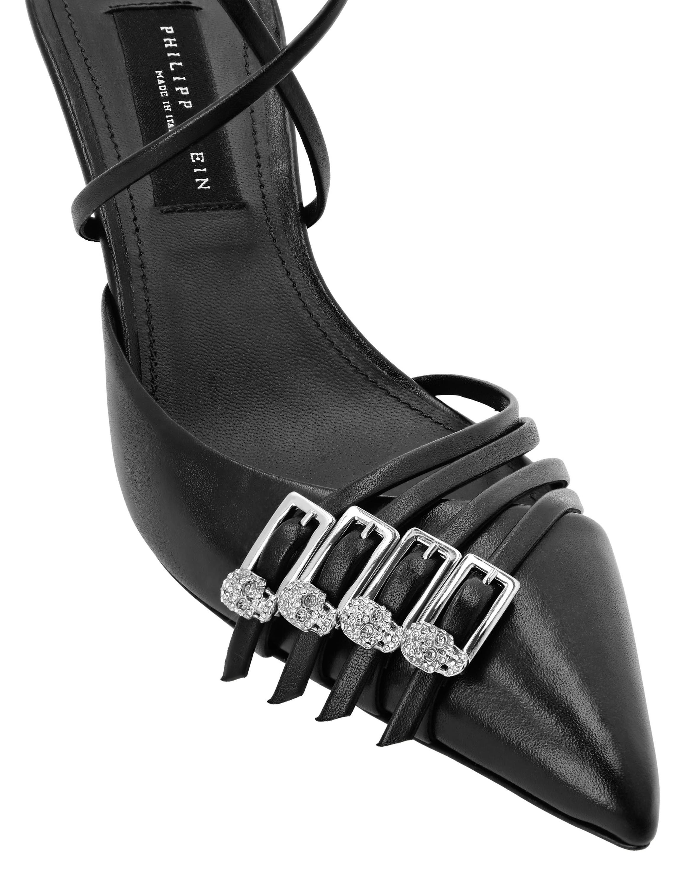 Multi-Strap Crossing Mid Heels 5 Women, Alternate, color, black