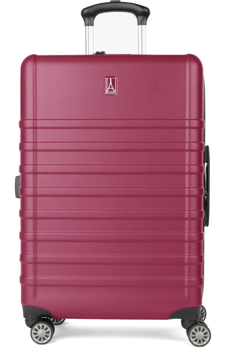 TRAVELPRO Rollmaster<sup>™</sup> Lite 2 24-Inch Expandable Medium Checked Hardside Spinner Luggage, Main, color, Cranberry Matte