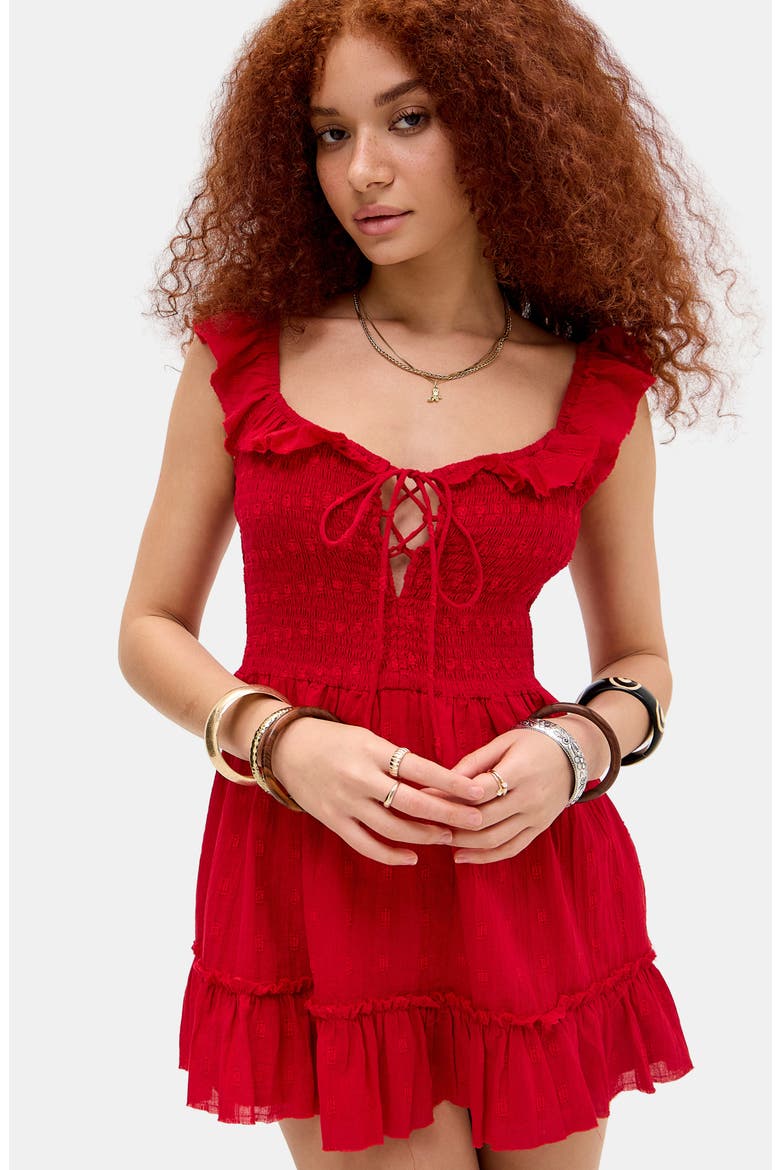 Sunny Sleeveless Romper, Alternate, color, RED