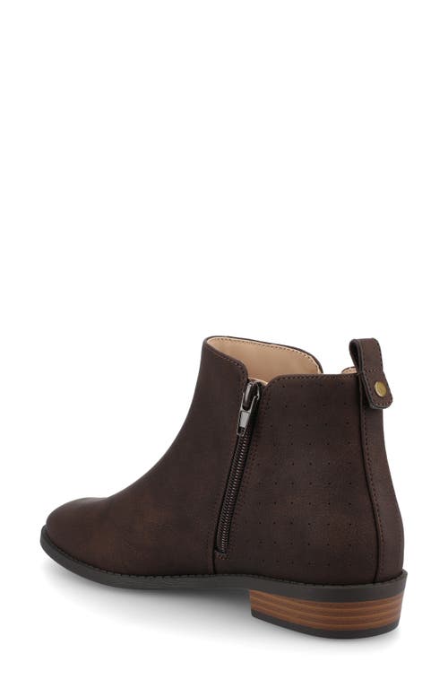 Journee Collection Journee Ellis Round Toe Bootie In Brown
