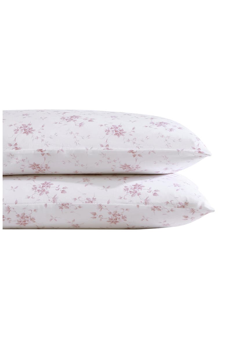Garden 300 Thread Count Cotton Set of 2 Pillowcases, Alternate, color, TEA ROSE