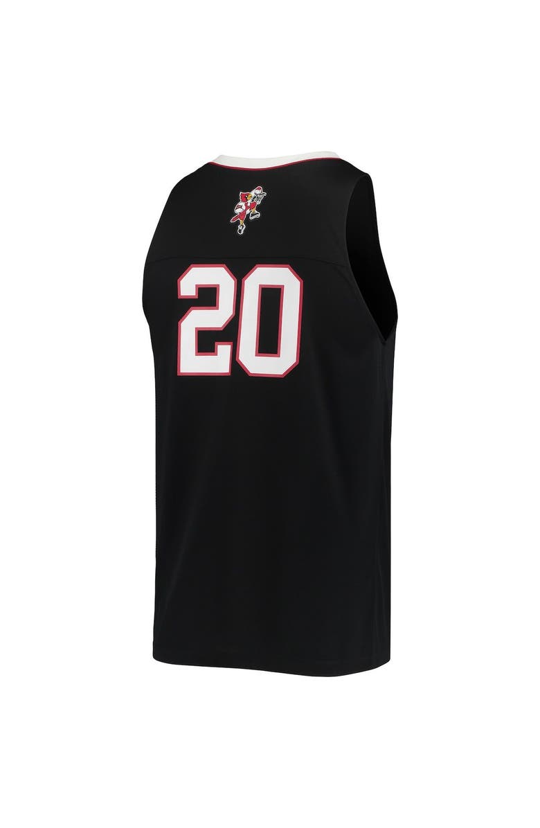 adidas Men's adidas #20 Black Louisville Cardinals Reverse Retro Jersey, Alternate, color, 