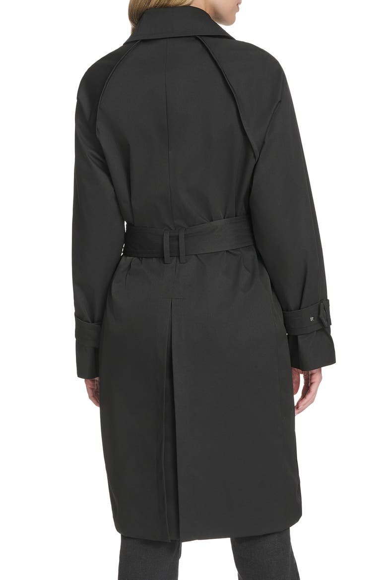 Water Resistant Twill Coat, Alternate, color, BLACK