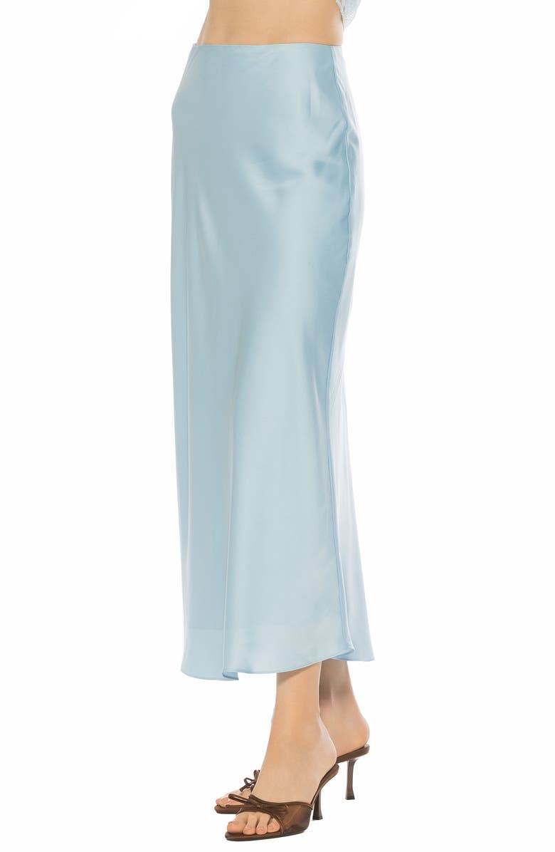 Alexia Admor Hunter Satin Midi Skirt, Alternate, color, Halogen Blue