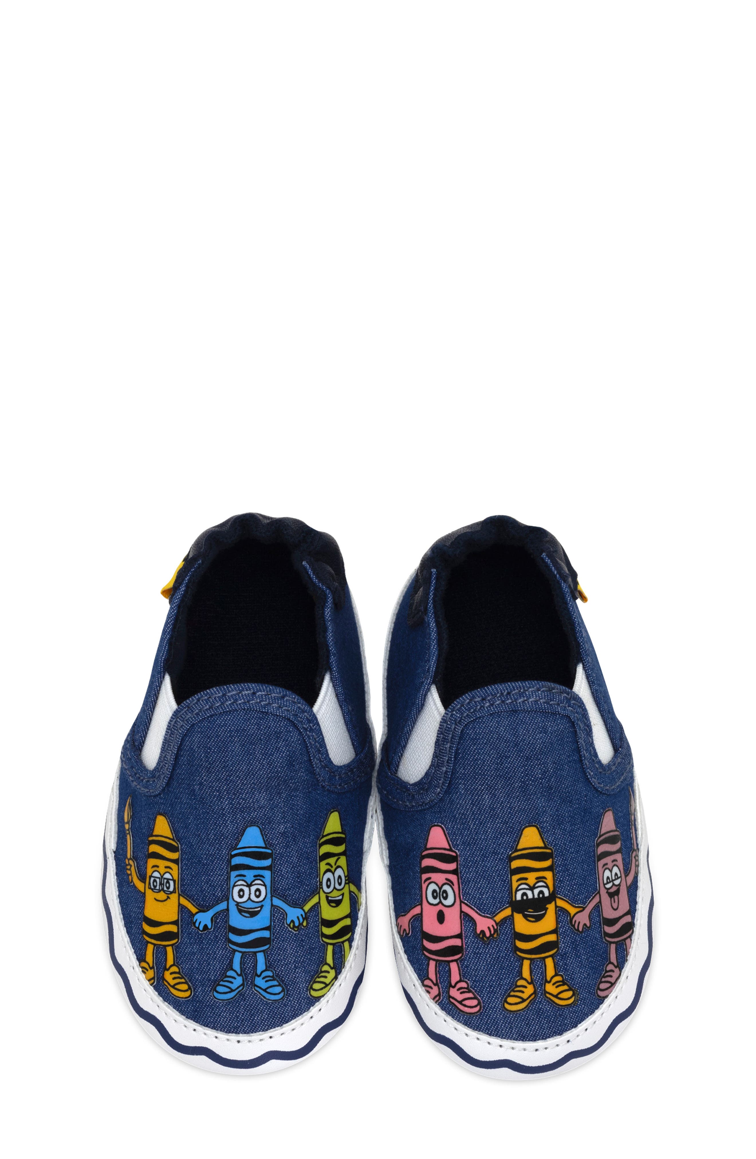 x Crayola™ Pals Crib Shoe, Alternate, color, DARK BLUE