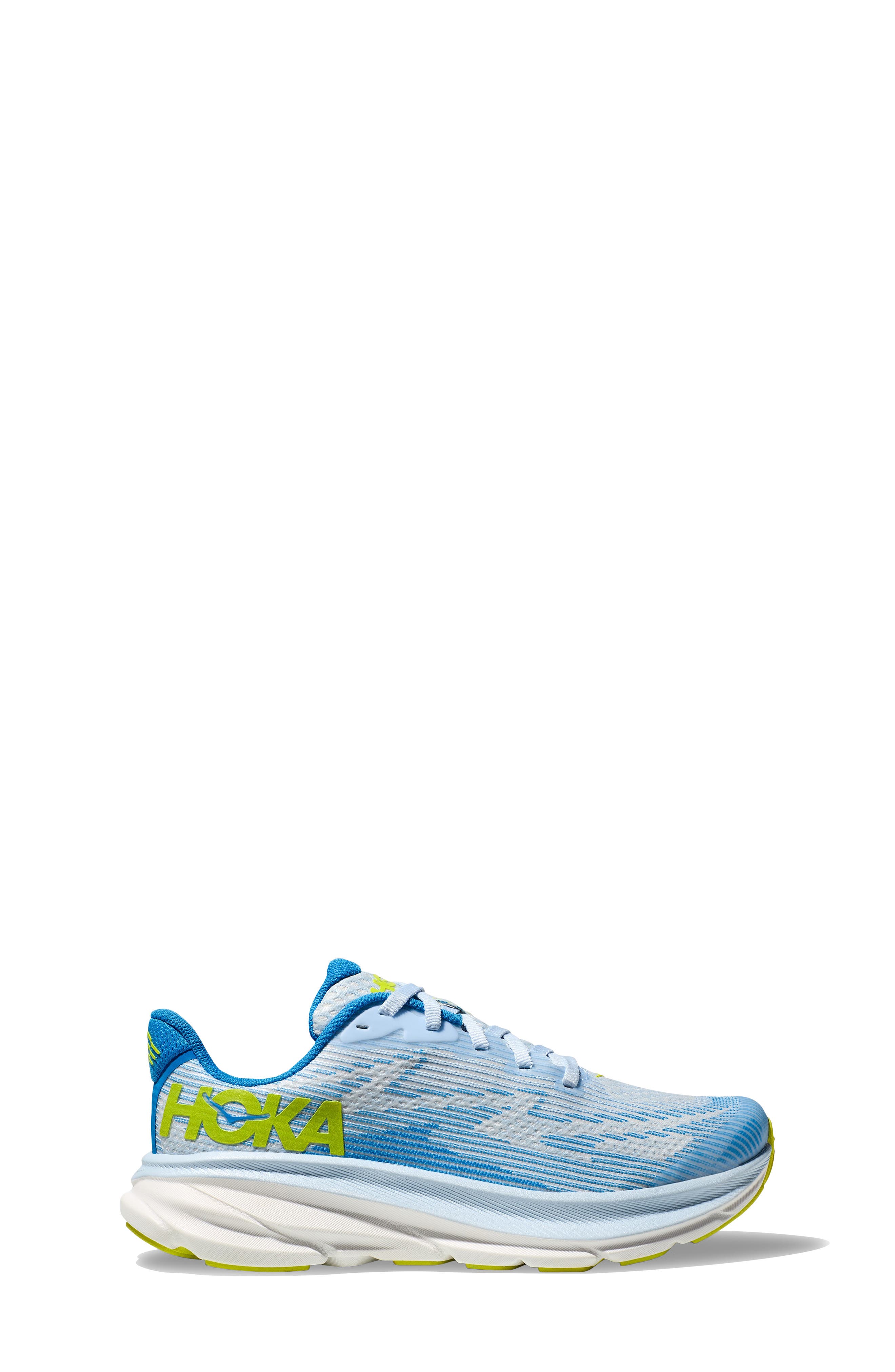 HOKA Kids' Clifton Youth Running Shoe, Alternate, color, Ice Water / Evening Primrose