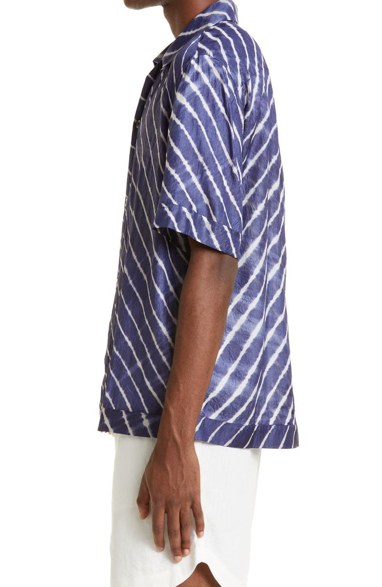 SMR Days Mens' Bakhoven Tie Dye Chevron Short Sleeve Button-Up Shirt, Alternate, color,