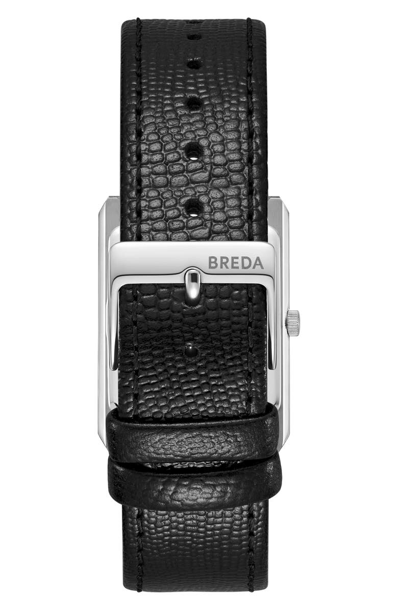 BREDA Virgil Leather Strap Tank Watch, 26mm x 35mm, Alternate, color,
