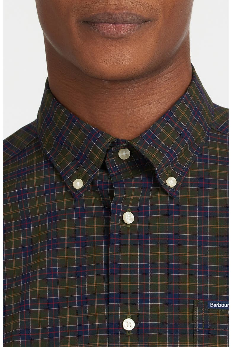 Lomond Tailored Fit Plaid Stretch Cotton Button-Down Shirt, Alternate, color, CLASSIC TARTAN