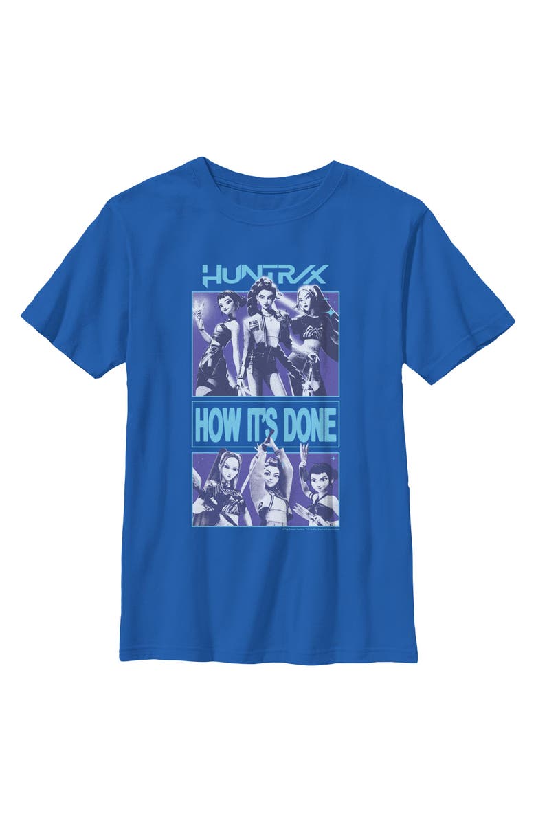 KPop Demon Hunters Boy's KPop Demon Hunters Huntrix How It's Done Graphic T-Shirt, Main, color, Royal Blue