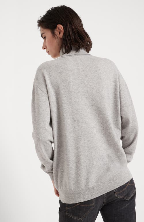 Shop Brunello Cucinelli Turtleneck Sweater In Pebble