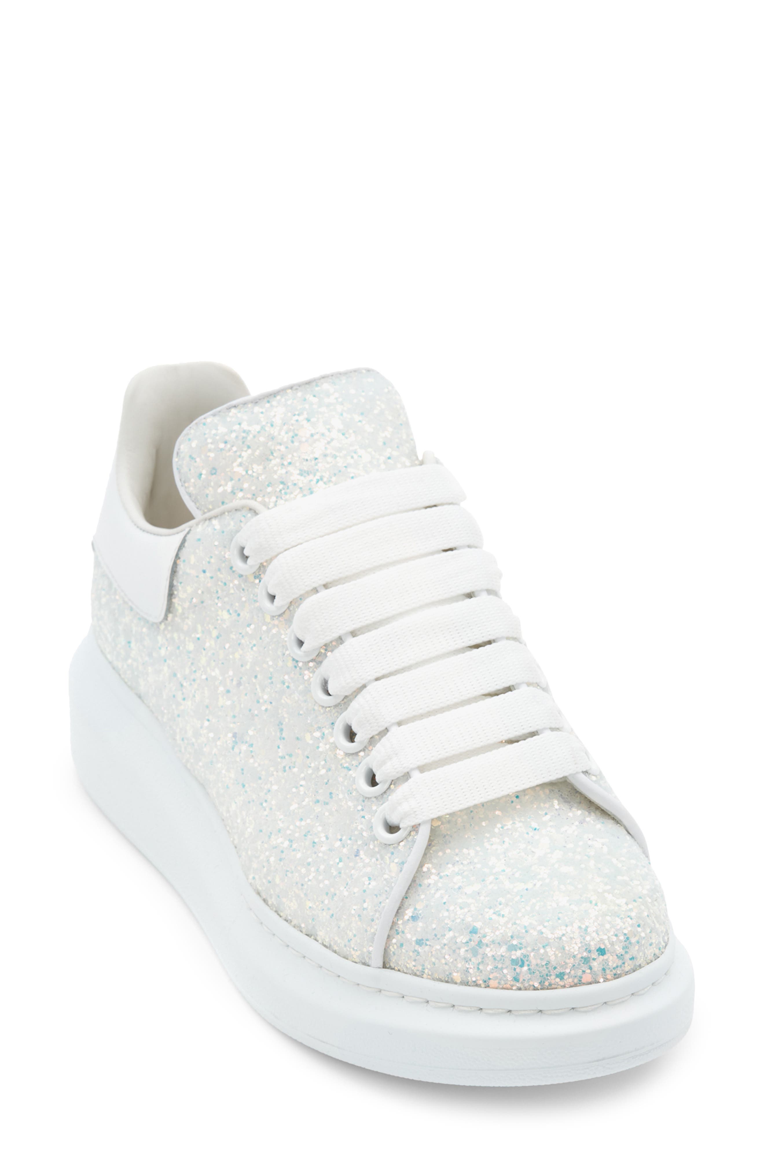 McQueen Alexander McQueen Oversize Glitter Sneaker, Alternate, color, 
