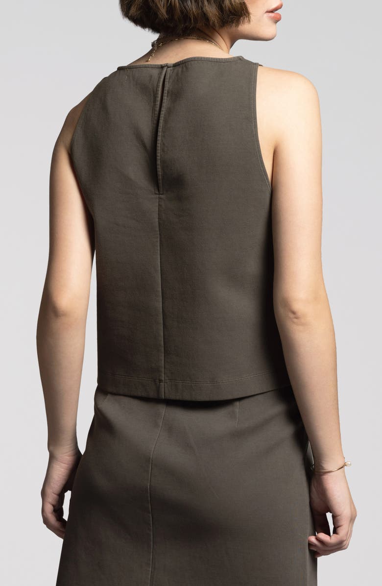 WEEKEND LOS ANGELES Genevieve Sleeveless Crop Top, Alternate, color, Black Brown