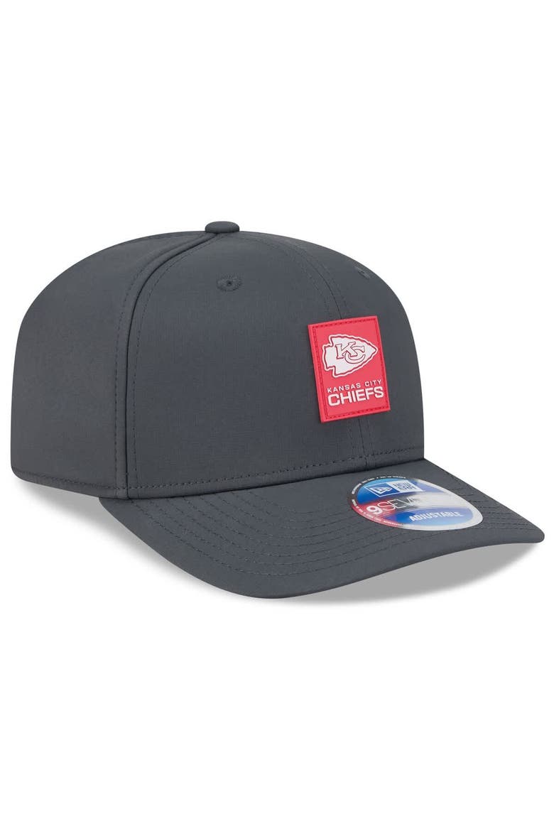 Men's New Era Charcoal Kansas City Chiefs 2025 Sideline Cold Weather 9SEVENTY Adjustable Hat, Alternate, color, Charcoal