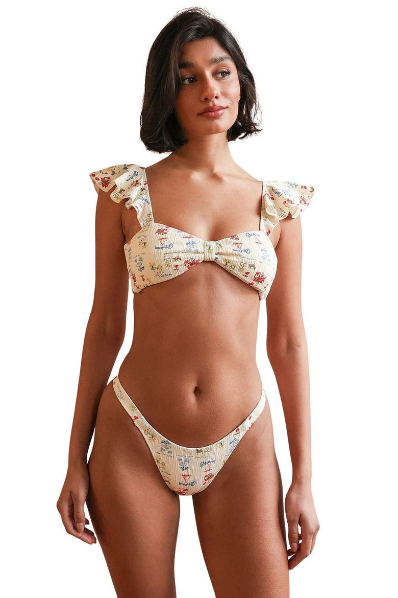 Honeymoon Super Cheeky Bikini Bottom, Alternate, color, Cap Ferrat