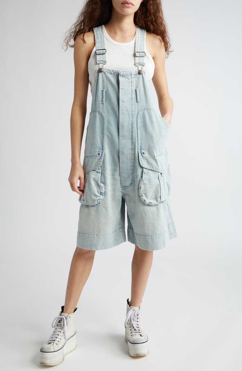 R13 Multipocket Short Cargo Overalls, Main, color, 
