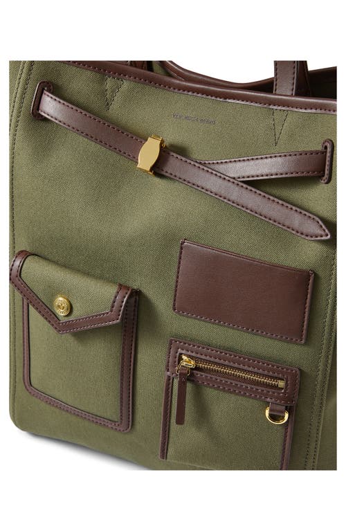 Veronica Beard Cargo Canvas Dash Tote In Green