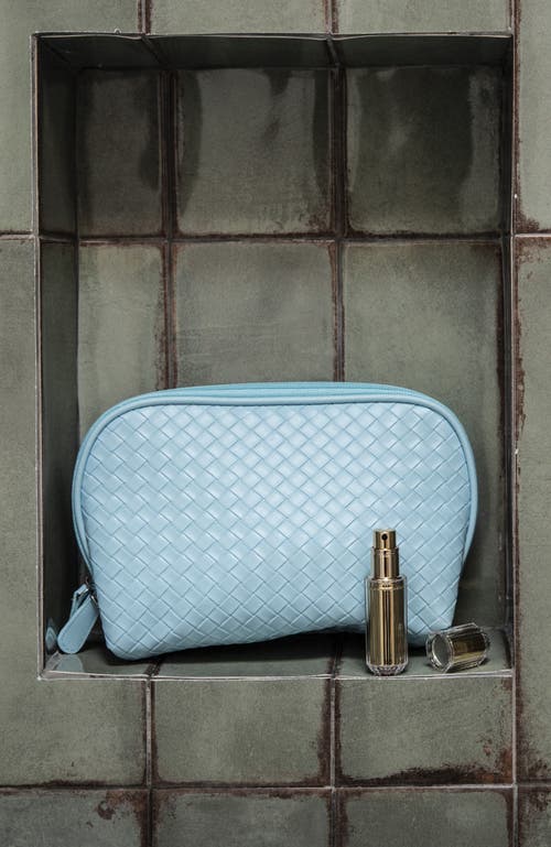 Youzey Woven Cosmetic Bag In Blue