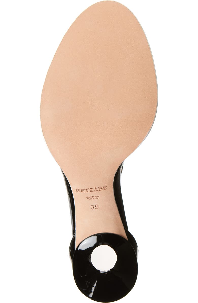 BETZÁBE Rita Ankle Strap Sandal, Alternate, color, Black Patent