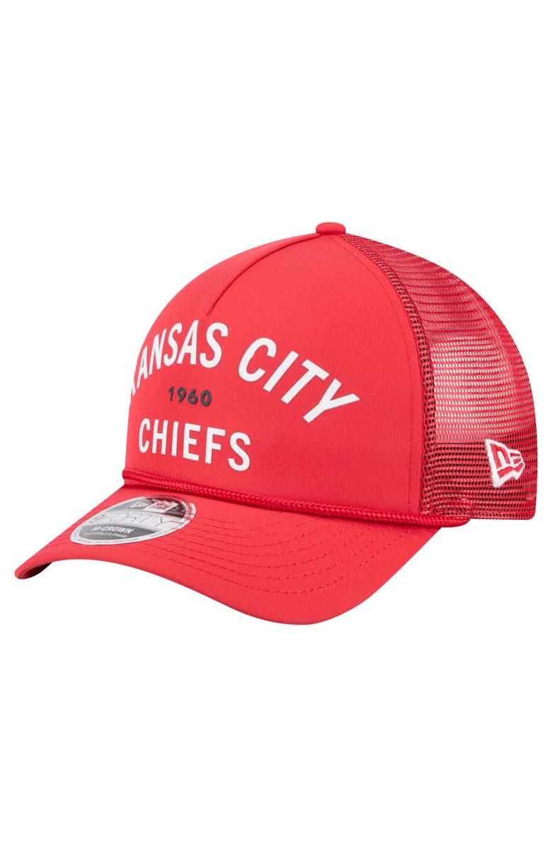 New Era Men's New Era  Red Kansas City Chiefs Active Minimalist M-Crown A-Frame 9FORTY Adjustable Hat, Main, color, Red