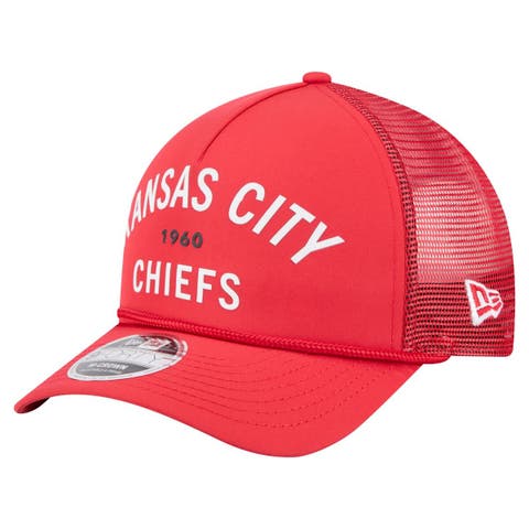 Men's New Era  Red Kansas City Chiefs Active Minimalist M-Crown A-Frame 9FORTY Adjustable Hat