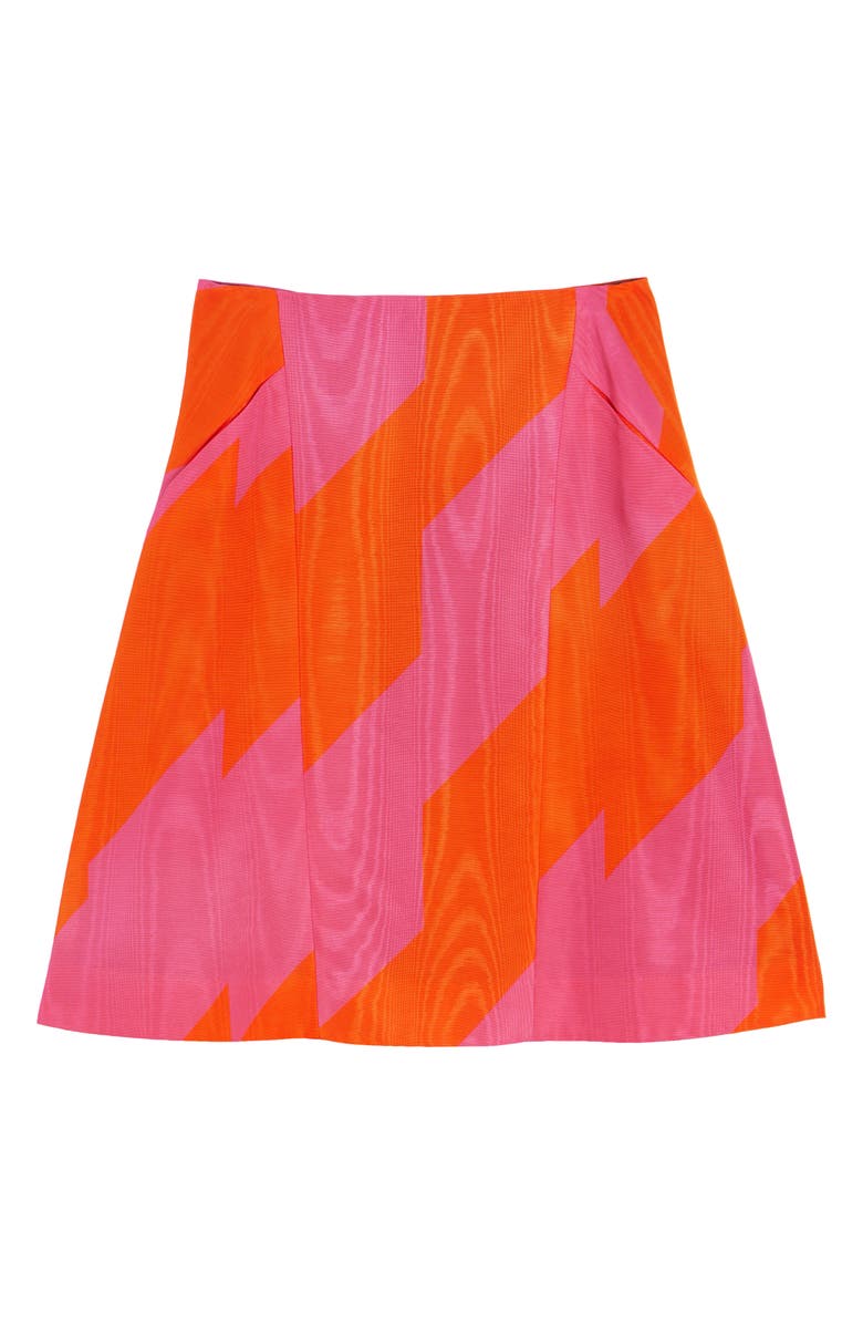 Dries Van Noten Sosy Broken Stripe Moiré A-Line Skirt, Alternate, color, Fuchsia