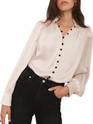 MINT VELVET Contrast Satin Blouse