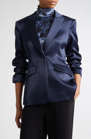 ジャケット Chain Trimmed Satin Blazer Cinq à Sept Cheyenne Satin Blazer | Nordstromrack