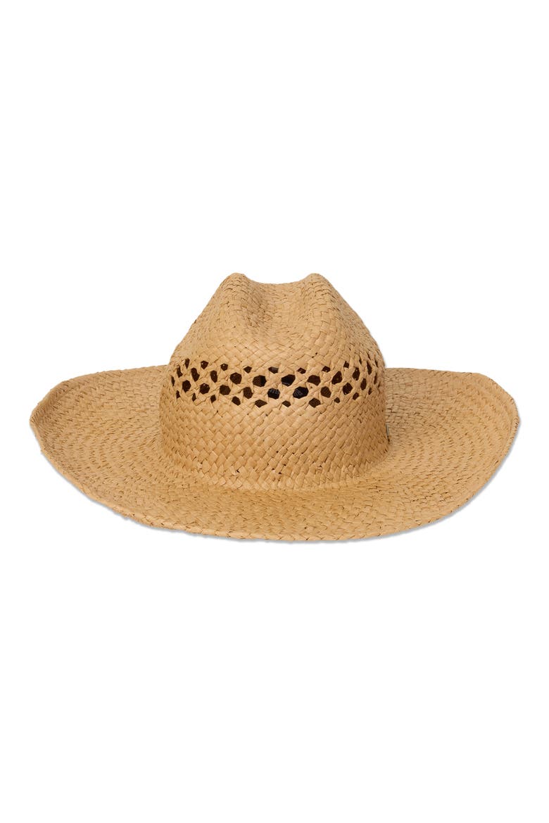 Wild Waves Straw Cowboy Hat, Alternate, color, NATURAL