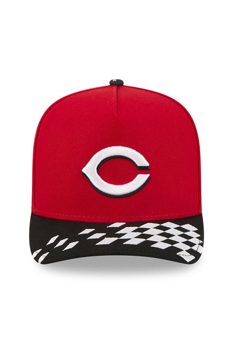 Men's New Era Red/Black Cincinnati Reds 2025 MLB Speedway Classic A-Frame 59FIFTY Fitted Hat, Alternate, color, Red