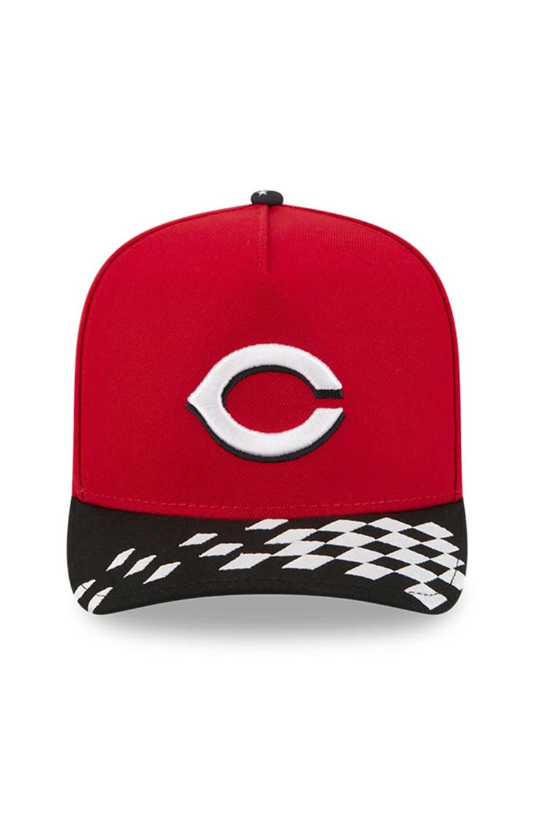 New Era Men's New Era Red/Black Cincinnati Reds 2025 MLB Speedway Classic A-Frame 59FIFTY Fitted Hat, Alternate, color, Red